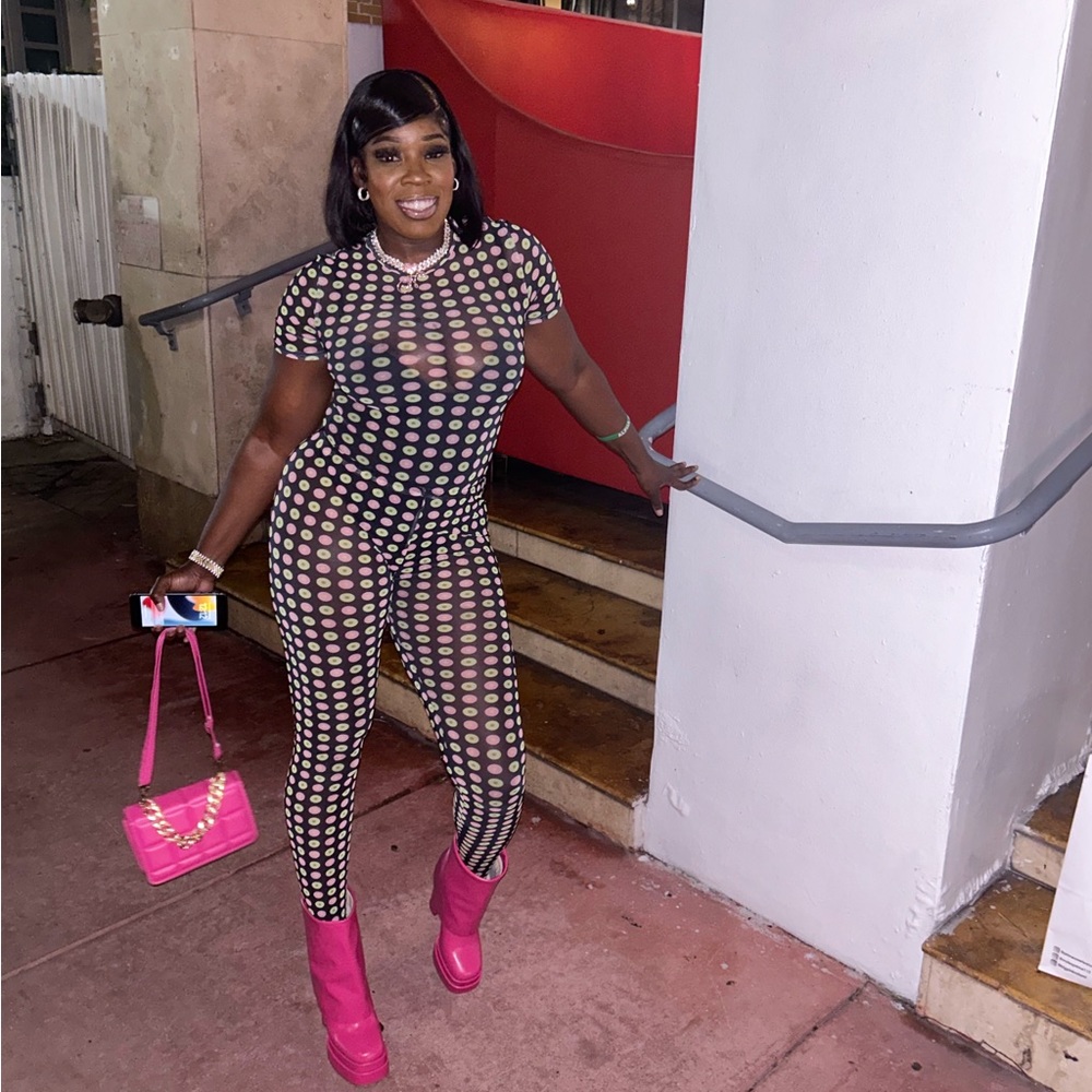 Black mesh pants outfit